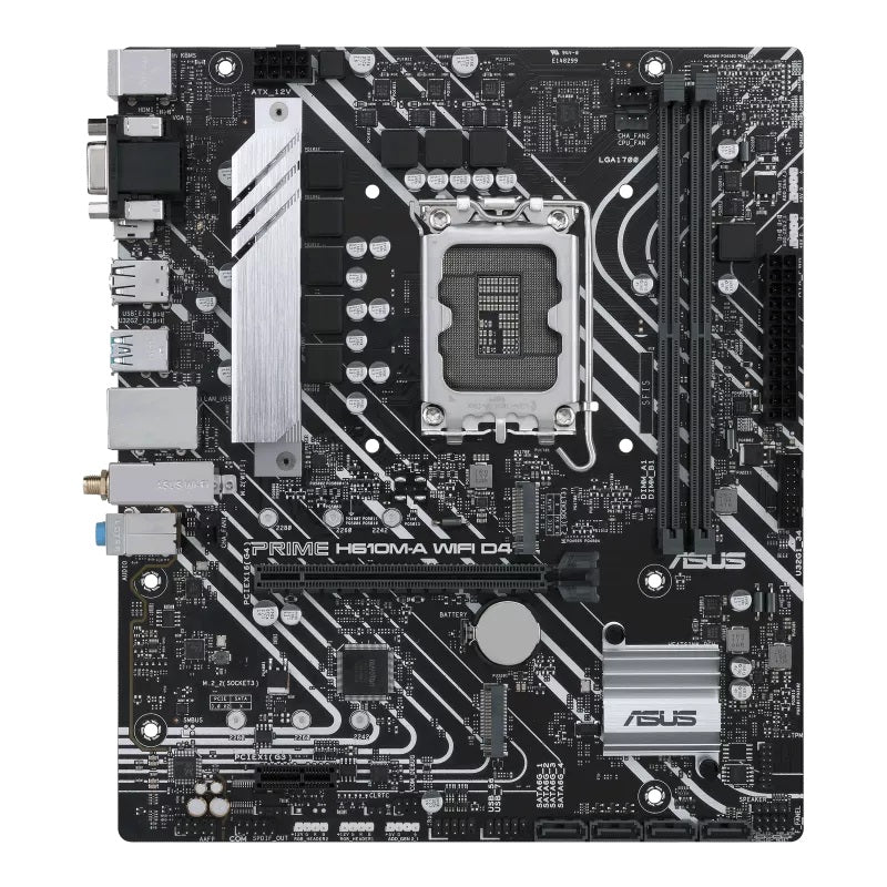 ASUS PRIME H610M-A WIFI D4-CSM mATX-Motherboard, LGA1700, DDR4 64GB, PCIe 4.0
