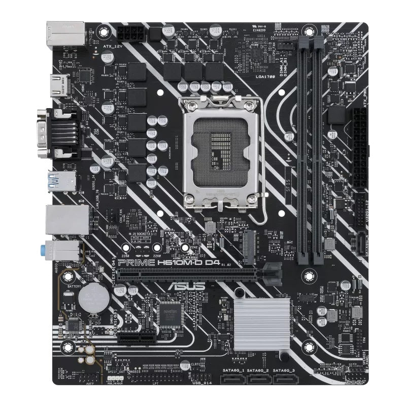 ASUS PRIME H610M-D D4-CSM mATX-Motherboard, LGA1700, DDR4 64GB, PCIe 4.0, 1×