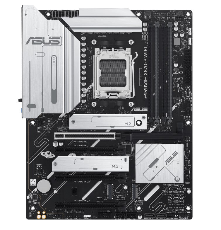 ASUS AMD PRIME X870-P WIFI-CSM (AM5) ATX Motherboard, DDR5 192GB, 1x PCIe 5.0