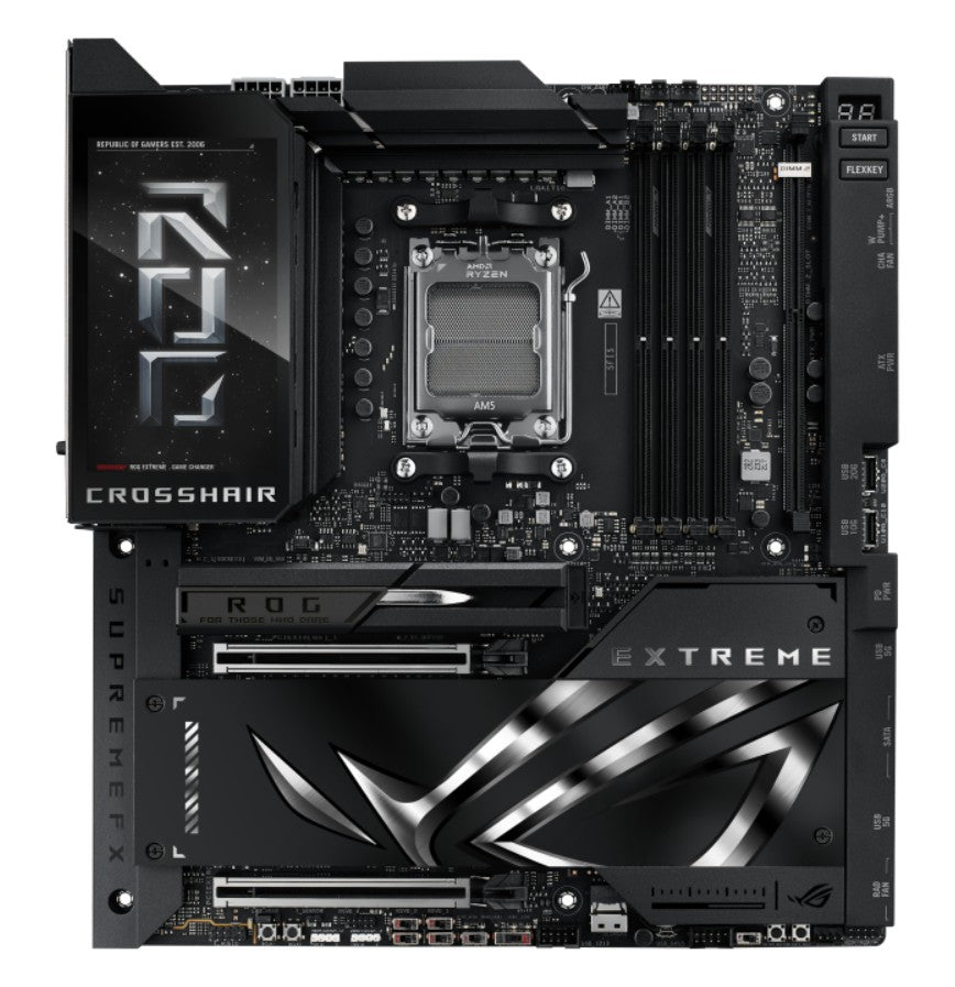 ASUS AMD ROG CROSSHAIR X870E EXTREME (AM5) E-ATX Motherboard, DDR5 256GB, 2 x PCIe 5.0 x16 slots with Q-Release Slim, 5 x M.2 slots, 1x SlimSAS