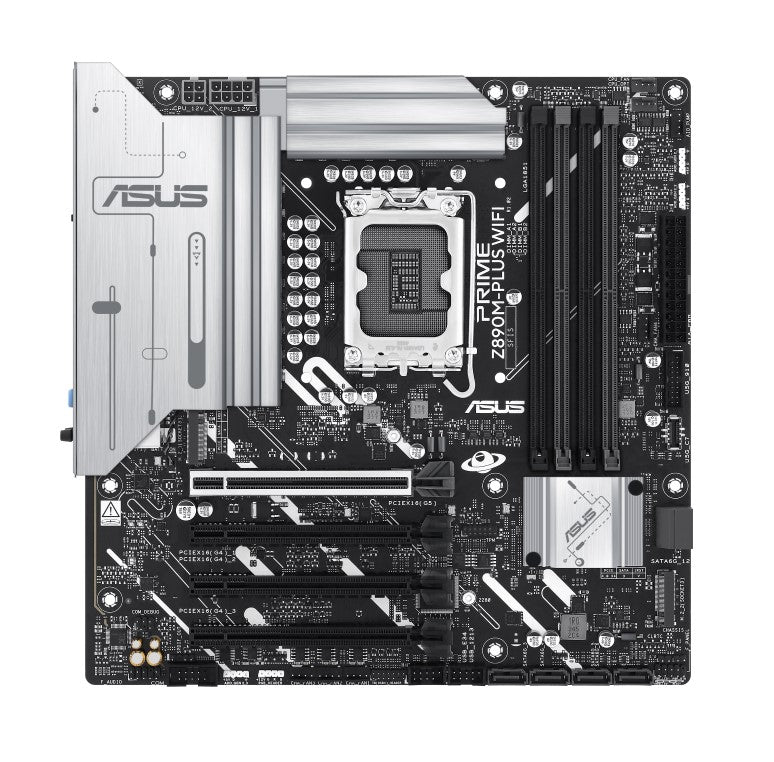 ASUS PRIME Z890M-PLUS WIFI-CSM LGA1851 mATX Motherboard 192GB, DDR5, 1 x PCIe 5.0 x16 slots, 3 x M.2 slots, 6 x SATA 6Gb/s