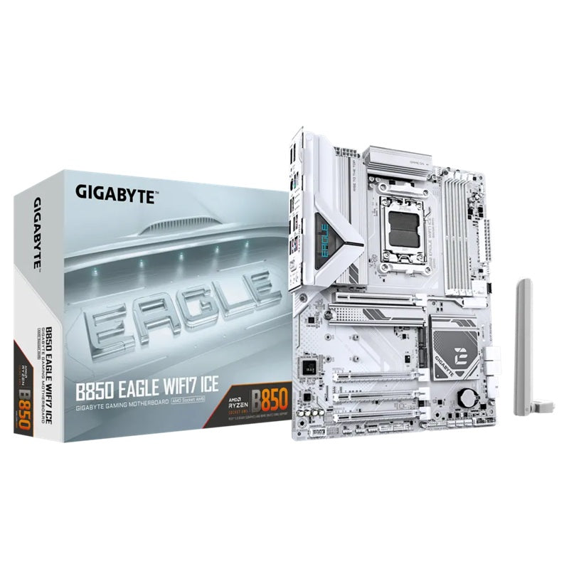 Gigabyte B850 EAGLE WF7 ICE, AMD AM5, 4 x DDR5 up to 256 GB, 1 x HDMI, 4 x PCI