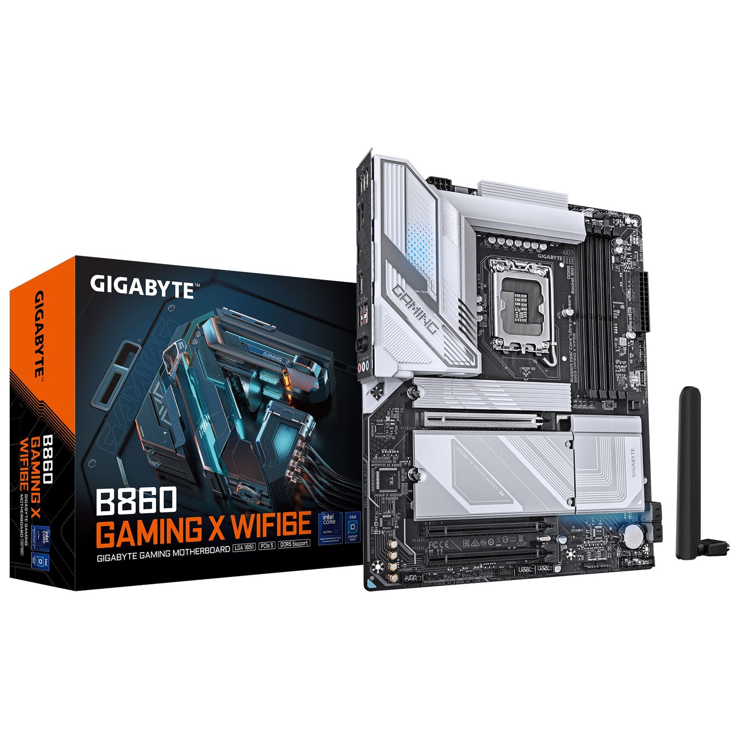 Gigabyte M/B B860 GAMING X WIFI6E, Intel ® B860, 4 x DDR5 up to 256 GB, 1x HDMI, 3 x PCI Express x16, 3 x M.2, 4 x SATA, 5 x USB 3.2
