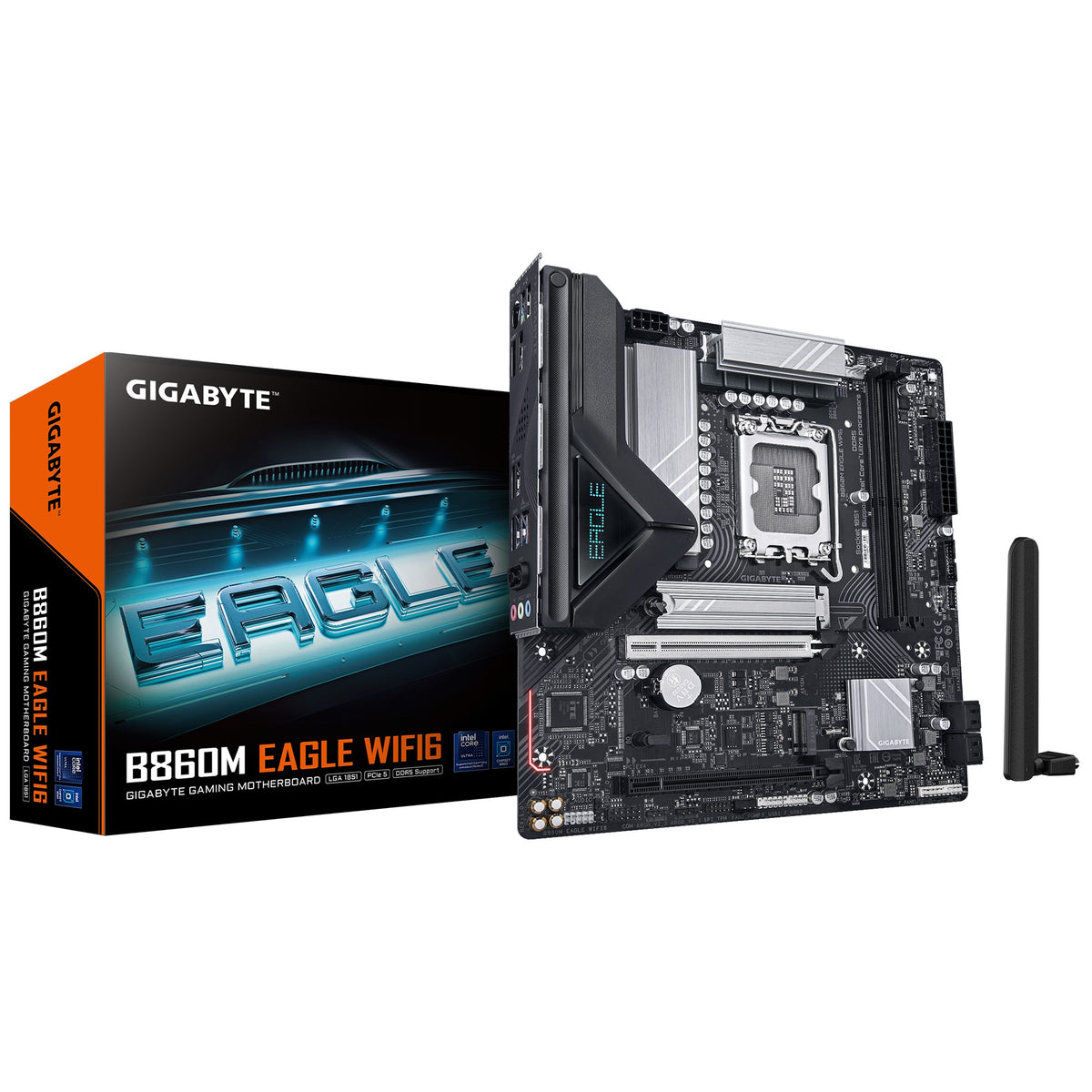 Gigabyte M/B B860M EAGLE WIFI6 1.0, Intel ® B860, 2 x DDR5 up to 128 GB, 1x