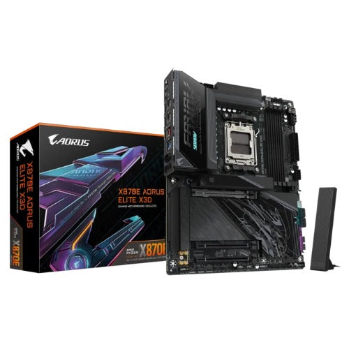 Gigabyte X870E AORUS ELITE X3D AM5 ATX, Ryzen 9000/8000/7000, 4×DDR5 256GB