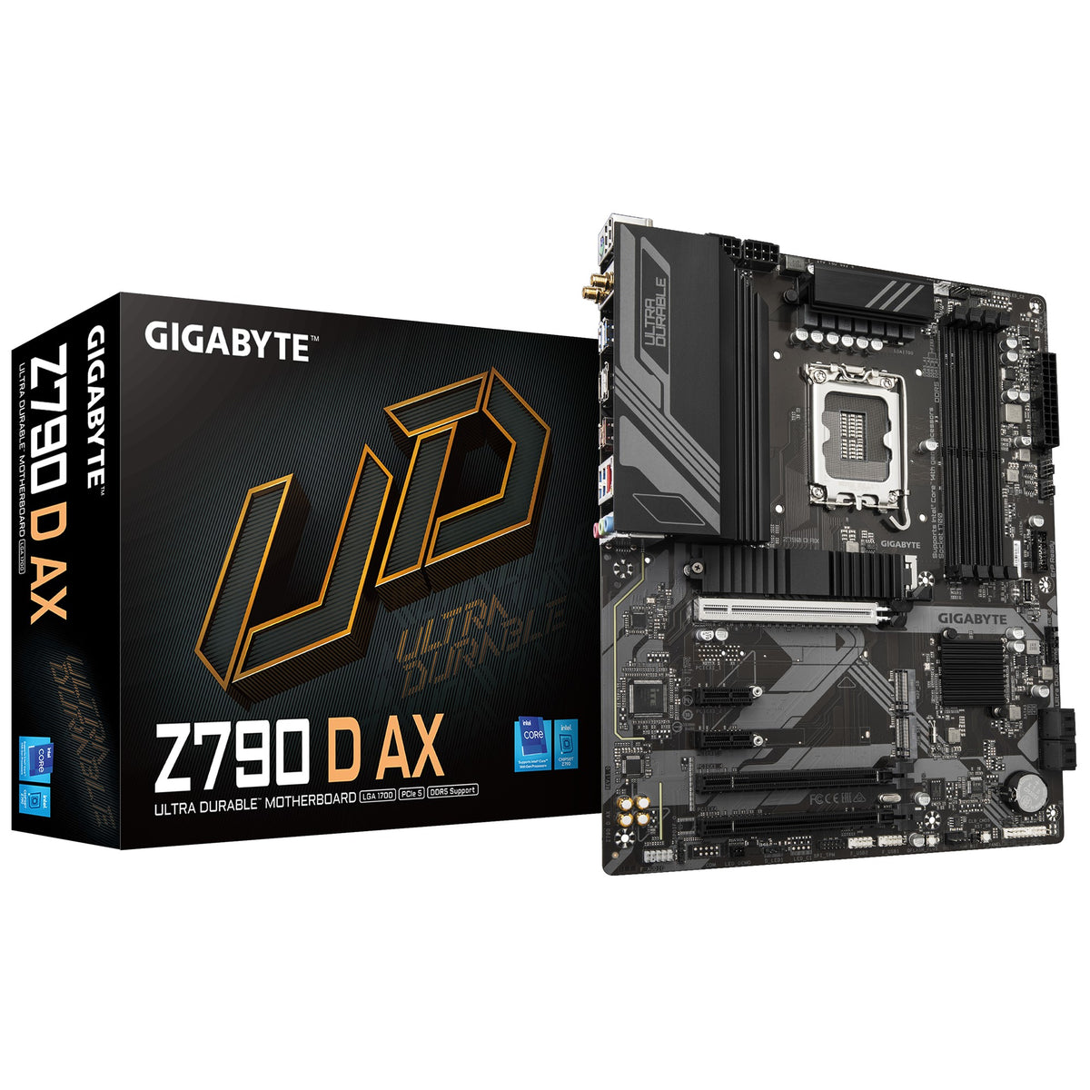 Gigabyte Z790 D AX Intel LGA 1700 ATX Motherboard, 4x DDR5 ~192GB, 2x PCI-E