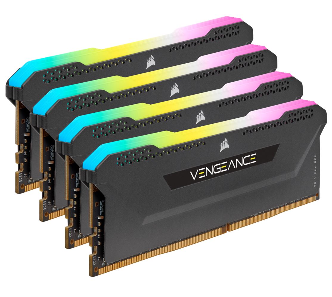 (LS)Corsair Vengeance RGB PRO SL 32GB (4x8GB) DDR4 3600Mhz C18 Black Heatspreader Desktop Gaming Memory