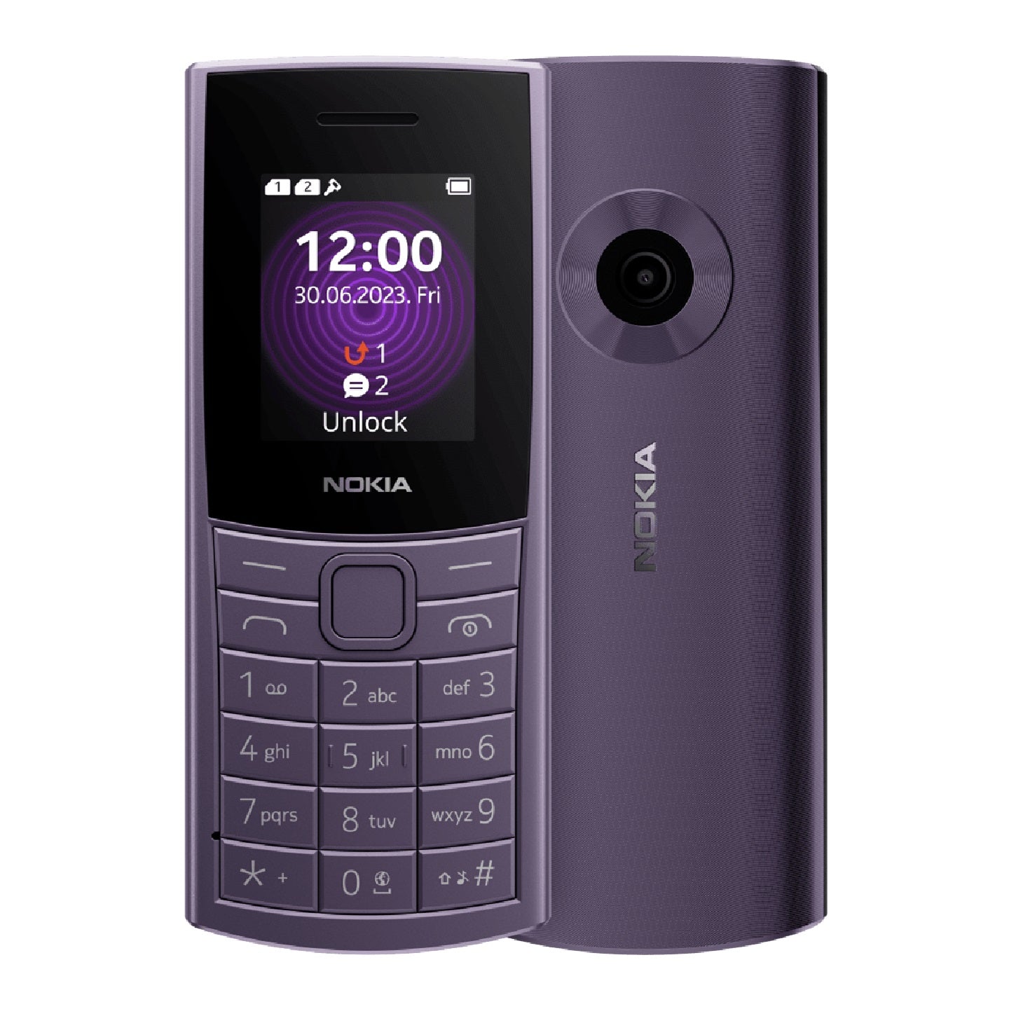 Nokia 110 4G 128MB - Arctic Purple (1GF018NPF1L01) *AU STOCK*, 1.8', 48MB/128MB, Dual SIM, 1450mAh, 2 Years Warranty
