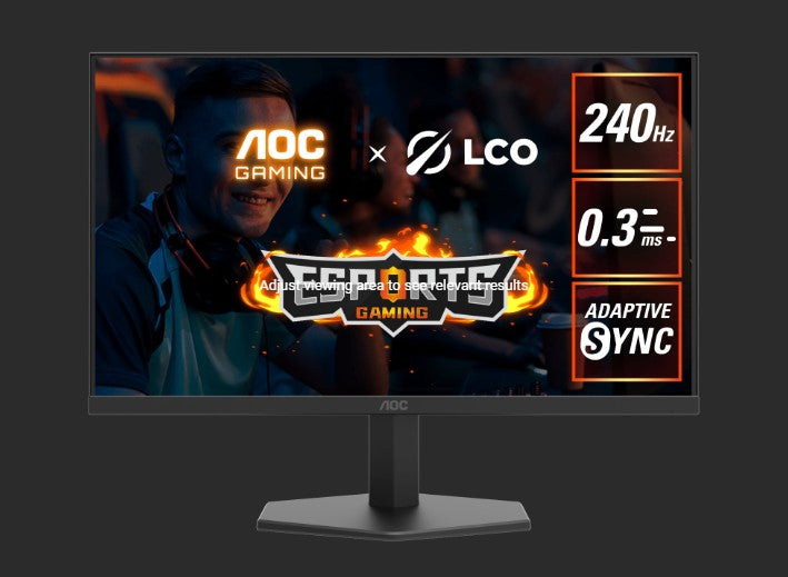 AOC27' IPS FHD, 240Hz, HDR10, 1H1DP, Adaptive Sync,Low input lag,Gaming mode,Dial Point,Shadow Control,Low blue mode, Gaming Monitor