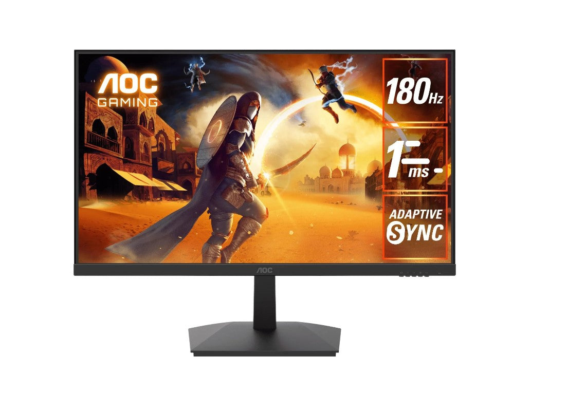 AOC 27' 180hz 1ms VA, FHD 1080 Adaptive Sync, 300 cd/m2, HDMI 2.0, DP 1.4, Line in & Earphone x 1, VESA 100mm, Flicker FREE Low Blue, Monitor (LS)