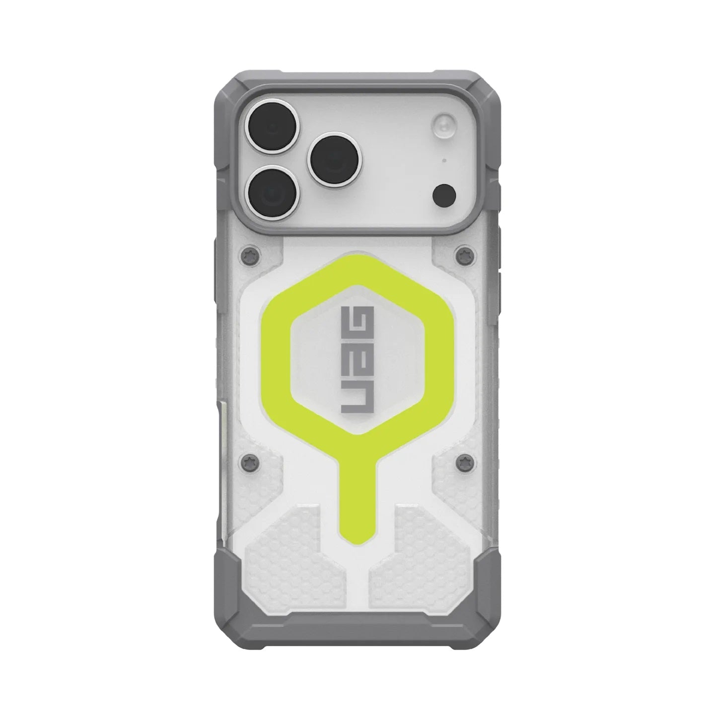 UAG Pathfinder Clear MagSafe Apple iPhone 17 Pro (6.3') Rugged Case - Active Neon (114551118181), 18ft Drop Protection (5.5M), 10 Years Warranty