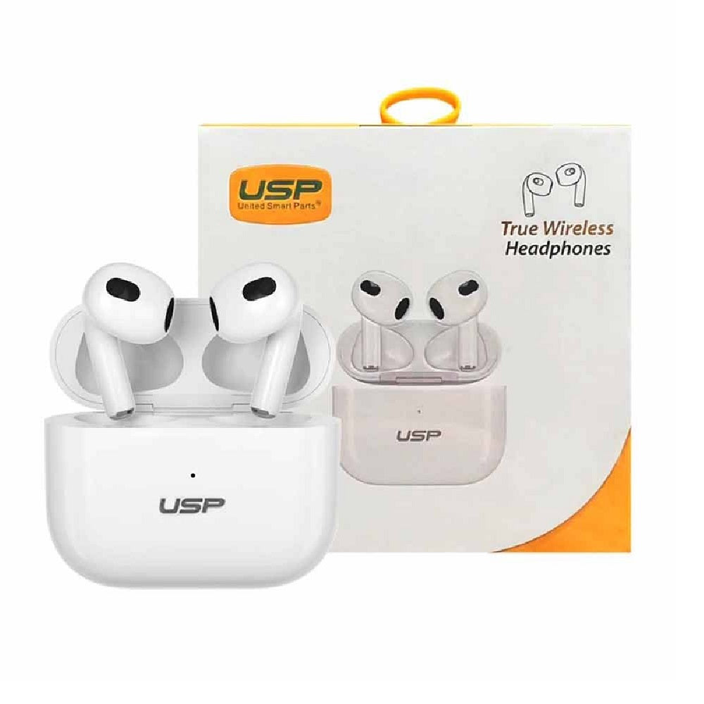 USP True Wireless Earphones/Headphones White BT241 - Smart Touch Controls, Noise Isolation, Ergonomic Fit, Bluetooth v5.0, 240 mAh,1 Years Warranty