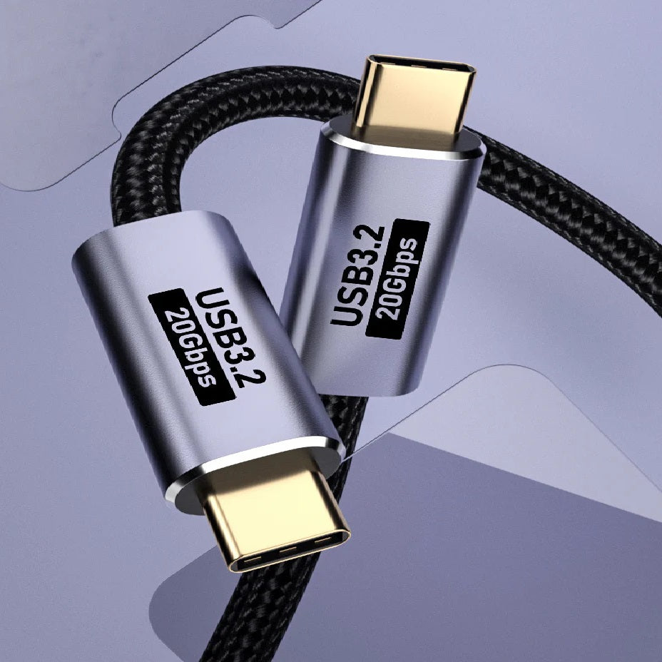 USP BoostUp Cafule Braided USB-C to USB-C (3.2 Gen2) Charge & Video Cable