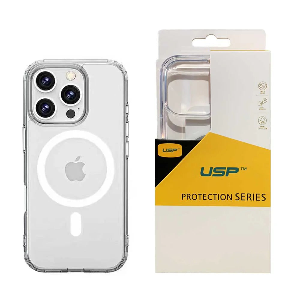 USP Apple iPhone 17 (6.3') Clear Rock Shockproof Case with MagSafe - Ultra-Thin, Lightweight, Non-Slip, Strong And Durable Materials