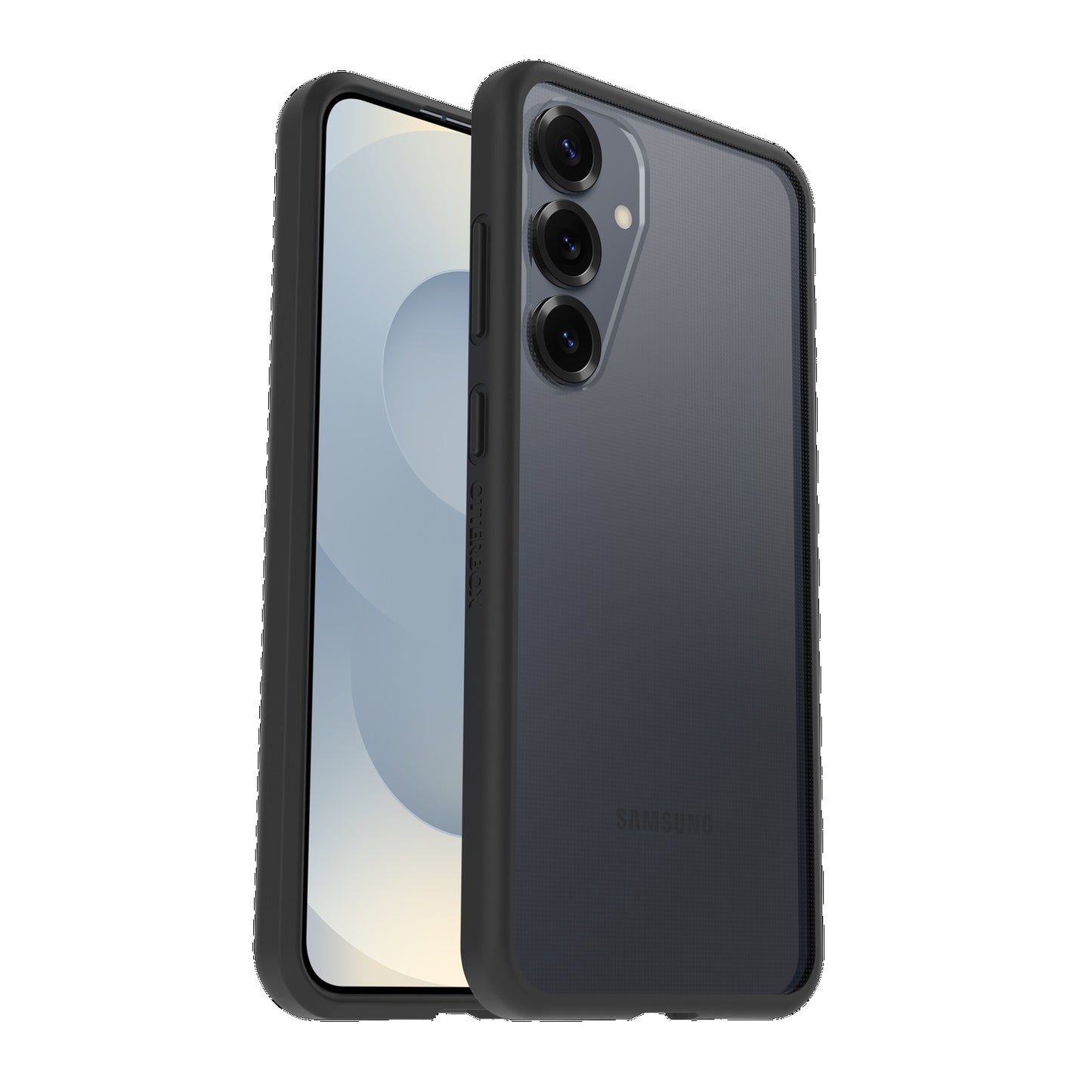 OtterBox React Samsung Galaxy S25 5G (6.2') Case Black Crystal (Clear/Black) - (77-97382),DROP+ Military Standard,Hard Case,Soft Grip,7 Years Warranty