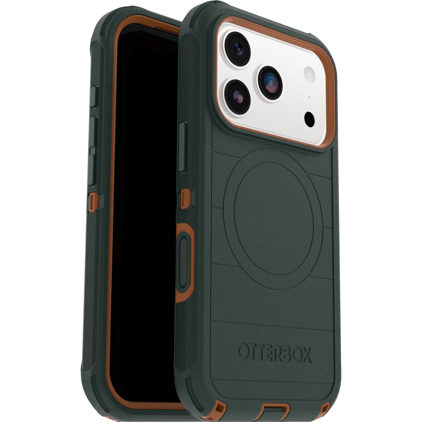 OtterBox Defender Pro MagSafe Apple iPhone 17 Pro (6.3') Case Green Intrigue - (77-98388), DROP+ 7X Military Standard, Tri-Layer, 7 Years Warranty