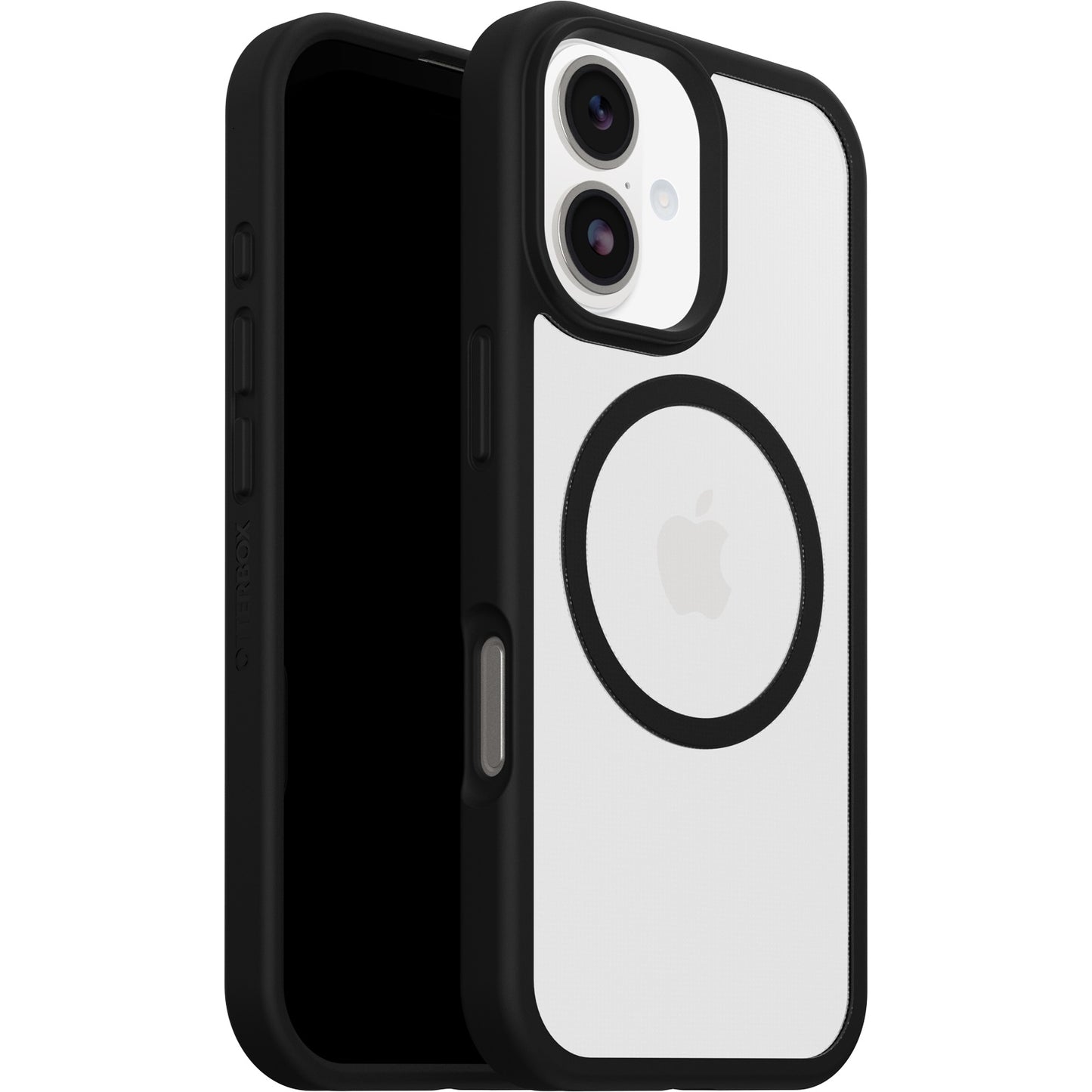 OtterBox React MagSafe Apple iPhone 17 (6.3') Case Black Crystal (Clear/Black) - (77-98591), DROP+ Military Standard, Raised Edges, 7 Years Warranty