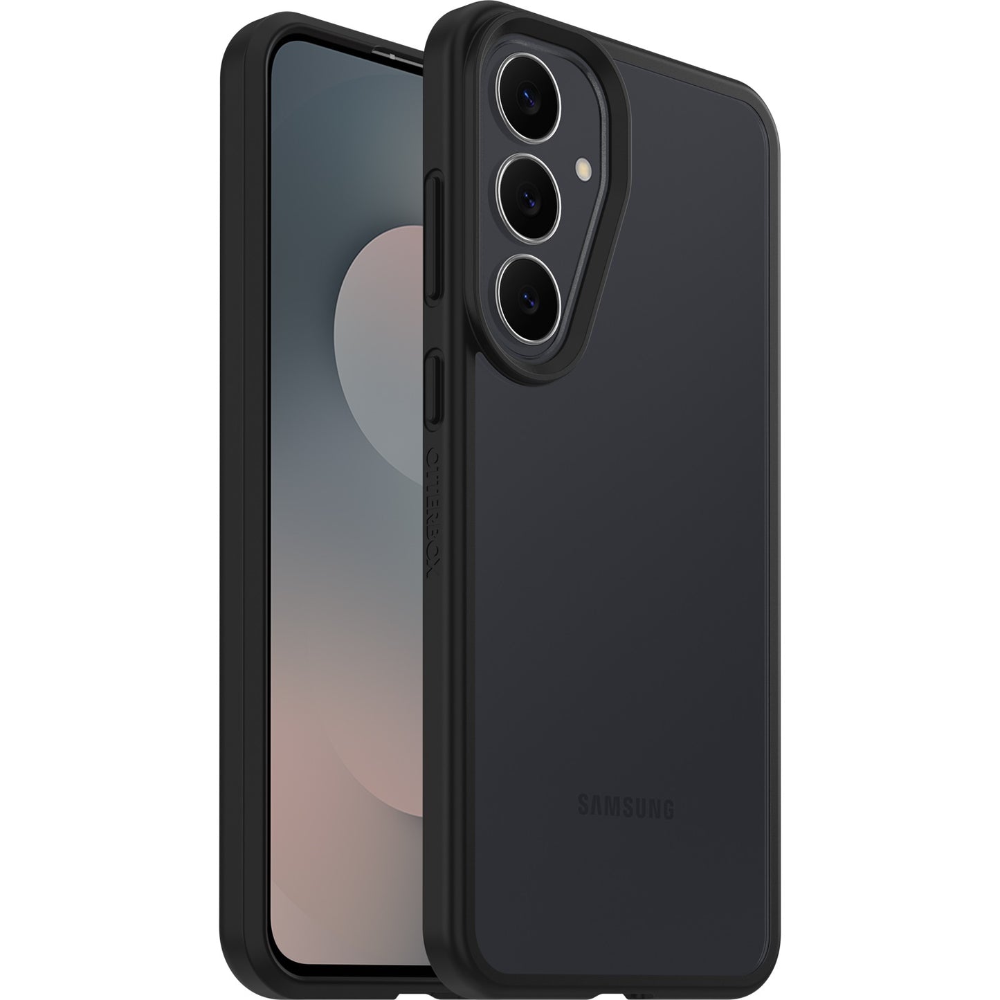 OtterBox React Samsung Galaxy S25 FE 5G (6.7') Case Black Crystal (Clear/Black) - (77-99264), DROP+ Military Standard, Raised Edges, 7 Years Warranty