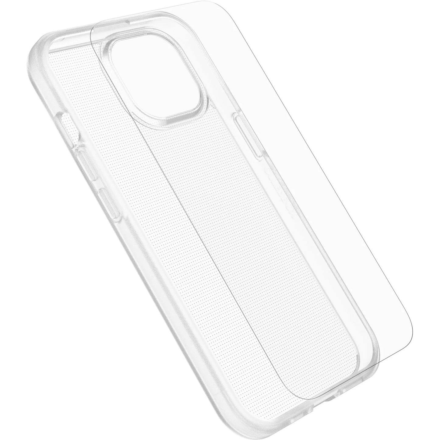 OtterBox React Case with Screen Protector Apple iPhone 15 (6.1') Clear-(78-81238),DROP+ Military Standard Case ,2X Anti-Scratch,7 Years Warranty