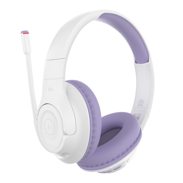 Belkin SoundForm Inspire Wireless Over-Ear Headset for Kids (AUD006btLV), 35 hours of playtime, 40mm drivers, Foldable, Extendable, 2 Years Warranty