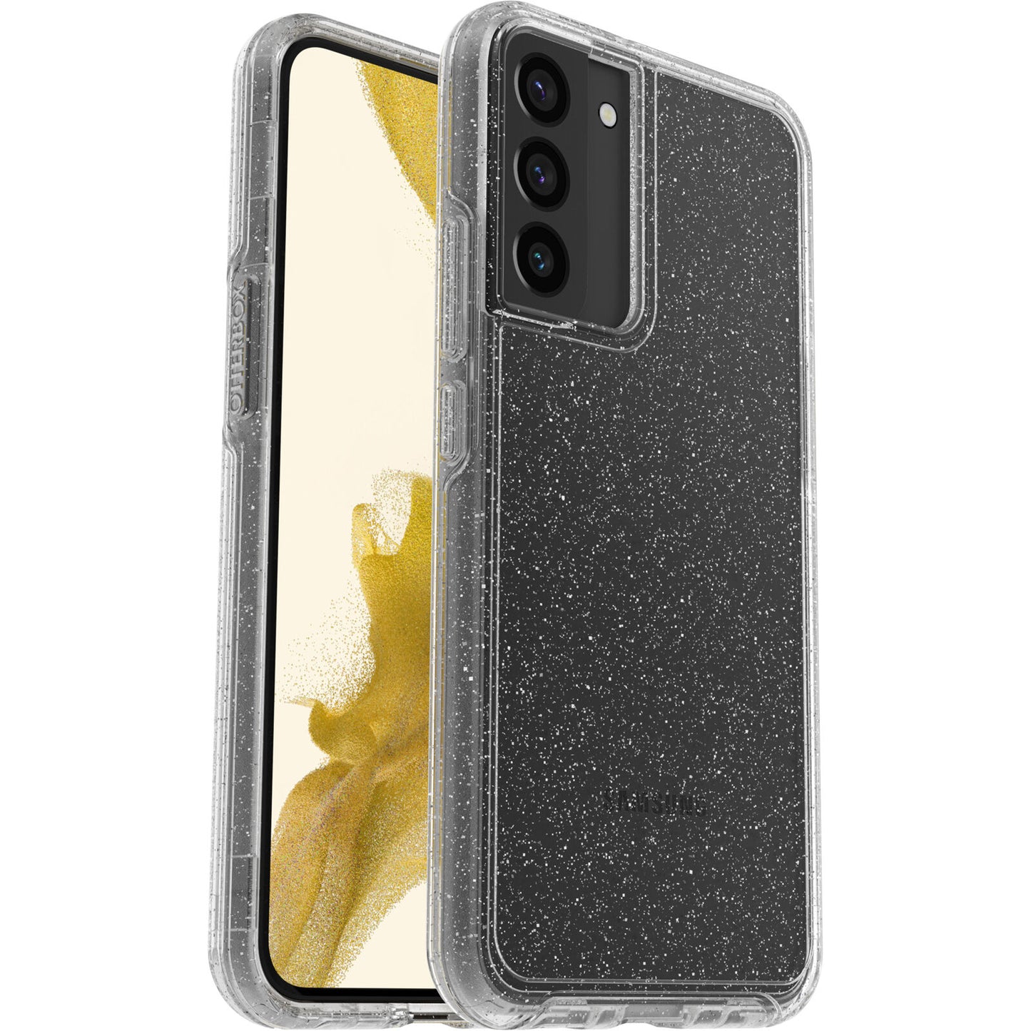 OtterBox Symmetry Clear Samsung Galaxy S22+ 5G (6.6') Case Stardust (Clear Glitter) - (77-86508),DROP+ 3X Military Standard, 7 Years Warranty