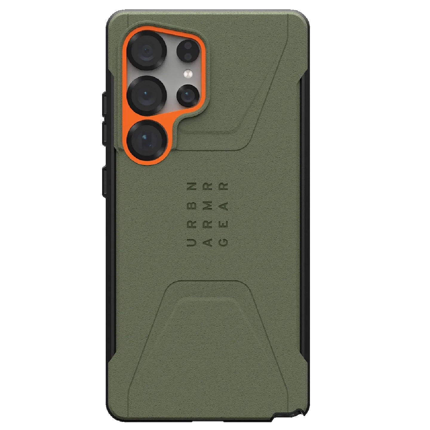 UAG Civilian Magnetic Samsung Galaxy S25 Ultra 5G (6.9') Rugged Case - Olive Drab/Orange (214473117297), 20ft. Drop Protection (6M), 10 Years Warranty