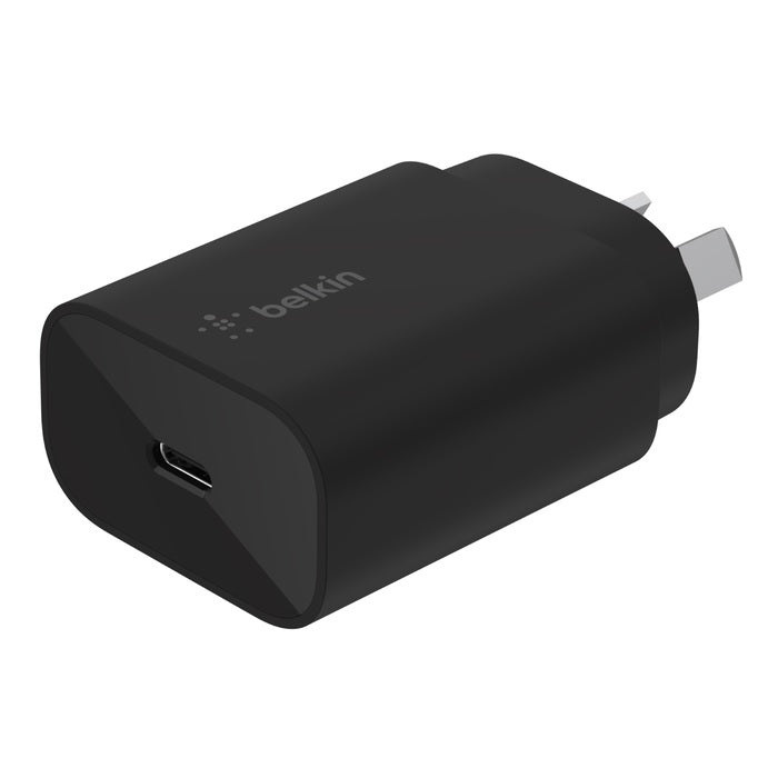 Belkin BoostCharge 25W USB-C PD 3.0 PPS Wall Charger - Black (WCA004AUBK), Dynamic Power, Safe & Efficient, Compact & Travel-Ready, 2 Years Warranty