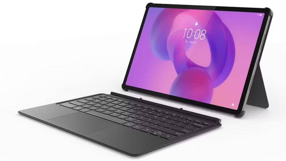 Lenovo Idea Tab Pro (12.7') Bluetooth Keyboard Pack - Storm Grey (ZG38C06017),Built-in-Kickstand, 2-in-1 Pack,POGO Connector,1 Year Warranty