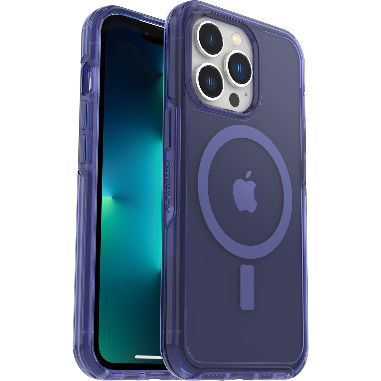 OtterBox Symmetry+ Clear MagSafe Apple iPhone 13 Pro Case Feelin Blue - (77-83640), DROP+ 3X Military Standard, Raised Edges, 7 Years Warranty