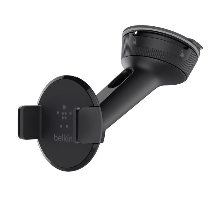 Belkin Car Universal Mount - Black (F8M978BT), Compatible up to 6' Devices, 360 Degrees Rotation,Securely Attaches to Dash/Windscreen,2 Years Warranty
