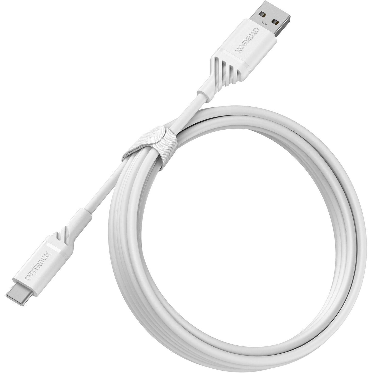 OtterBox USB-C to USB-A (2.0) Cable (2M) - White (78-52660), 3 AMPS (60W), 3K Bend/Flex, Samsung Galaxy, Apple iPhone, iPad, MacBook, 2 Years Warranty