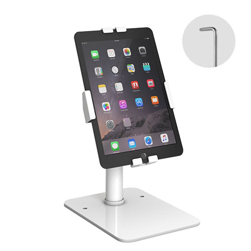 Brateck MPBT-PAD33-04 Universal Anti-Theft Tablet Countertop Fit most 7.9' to 11' Tablets - White 160x230x370mm Anti-Theft Locking Screw (LS)