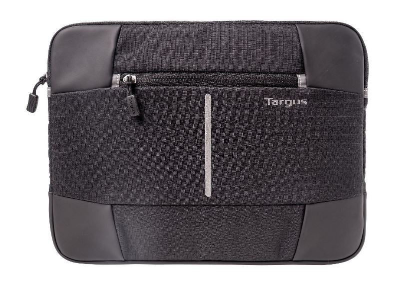 Targus 13-14'' Bex II Laptop Sleeve/Case/Notebook Bag - Weather-resistant & rip-stop fabrication - Black with black trim