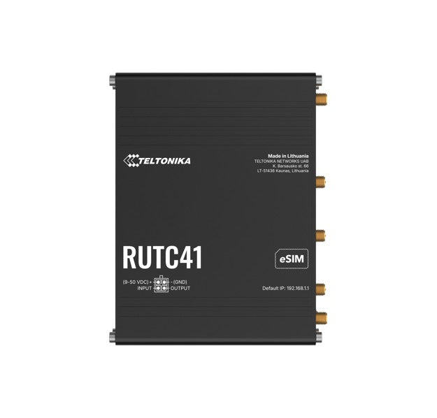 Teltonika RUTC41 4G EDGE ROUTER, Dual-core, Dual-band Wi-Fi 6, 1 GB RAM, and 8