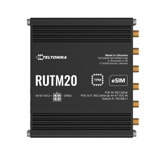 Teltonika RUTM20 COMPACT 5G ROUTER, Global 5G Telit, Dual SIM & eSIM, Active