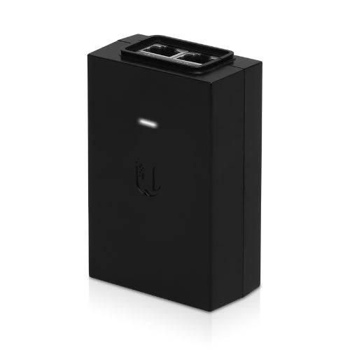 Ubiquiti POE Injector, 48V DC 24W Gigabit Lan, Black, Surge and Clamping Protection, Superceded by NHU-U-POE-AT