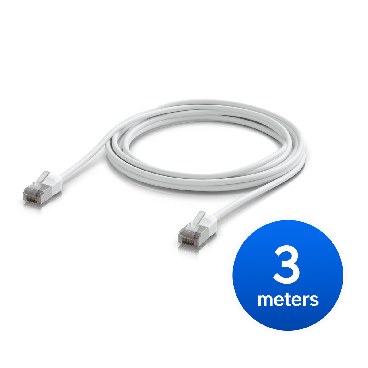 Ubiquiti UniFi Premium Patch Cable Outdoor, 3M, White, Ultra-thin, Rugged