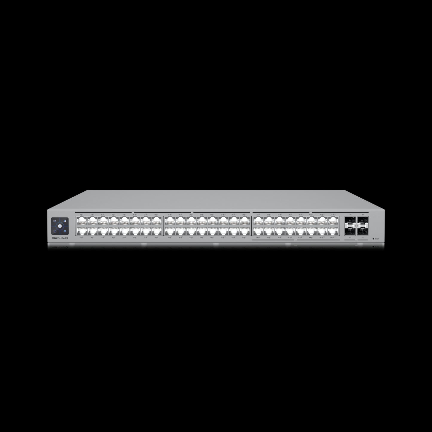 Ubiquiti UniFi Network, Switch, 48-Port, POE 720W, (16) 2.5 GbE ports, 8 PoE+, 8 PoE++, (4) 10G SFP+ Ports, Layer3, Rack Mount,