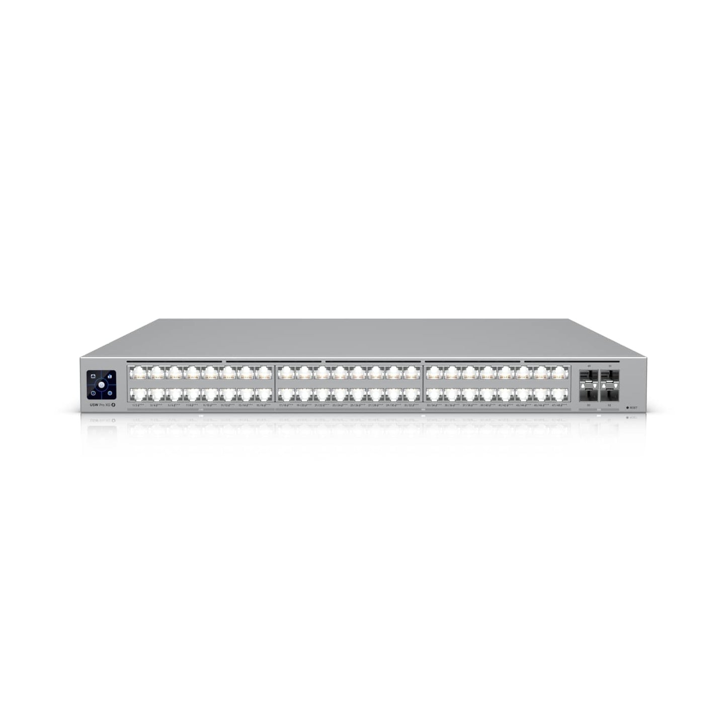 Ubiquiti Pro XG 48 PoE, Professional-grade, 48-port Layer 3 Etherlighting, PoE+++ Switch, (32) 10 GbE, (16) 2.5 GbE PoE, (4) 25G SFP28 Ports