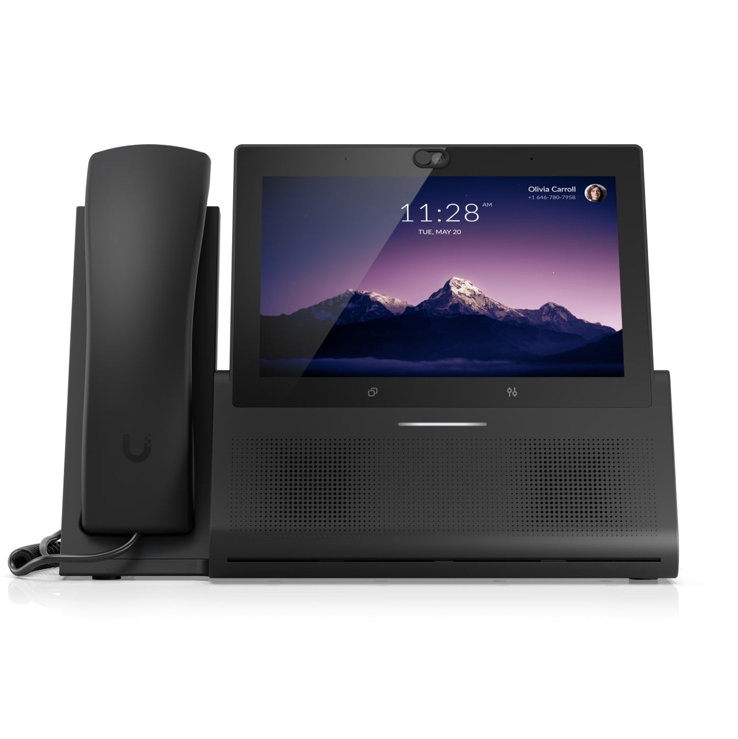 Ubiquiti UniFi Talk Phone Touch Max,Premium Desktop Smartphone,Ultimate User Exper,7 Touch Display,PoE+ In,Bluetooth,5V, 3A USB type C, Black