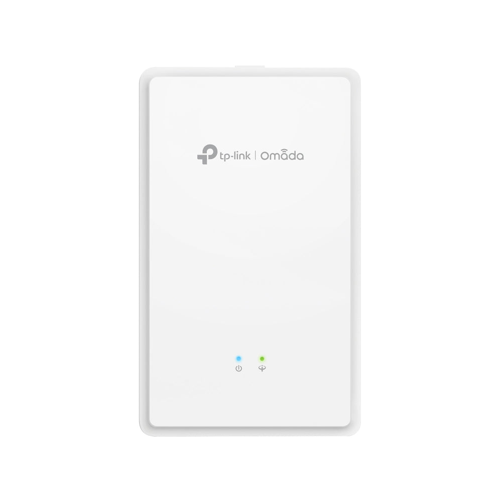 TP-Link EAP625GP-Wall Omada AX1800 Wi-Fi 6 Wall Plate GPON Access Point, 574Mbps at 2.4 GHz + 1201 Mbps at 5 GHz, AC Power, Poe Out,4×Internal Antenn
