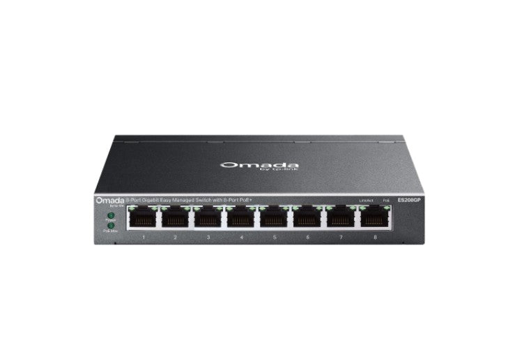 TP-Link ES208GP Omada 8-Port Gigabit Easy Managed Switch with 8-Port PoE+