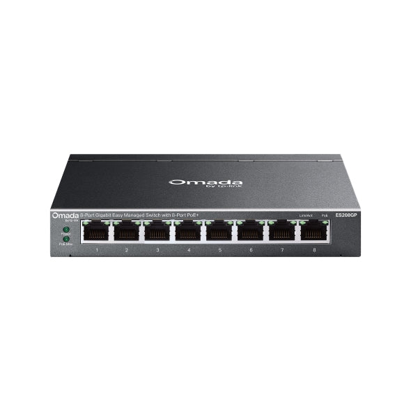 TP-Link ES208GP Omada 8-Port Gigabit Easy Managed Switch with 8-Port PoE+, 8×