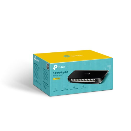 TP-Link TL-SG1008D 8-Port Gigabit Unmanaged Switch Desktop Wall-Mounting