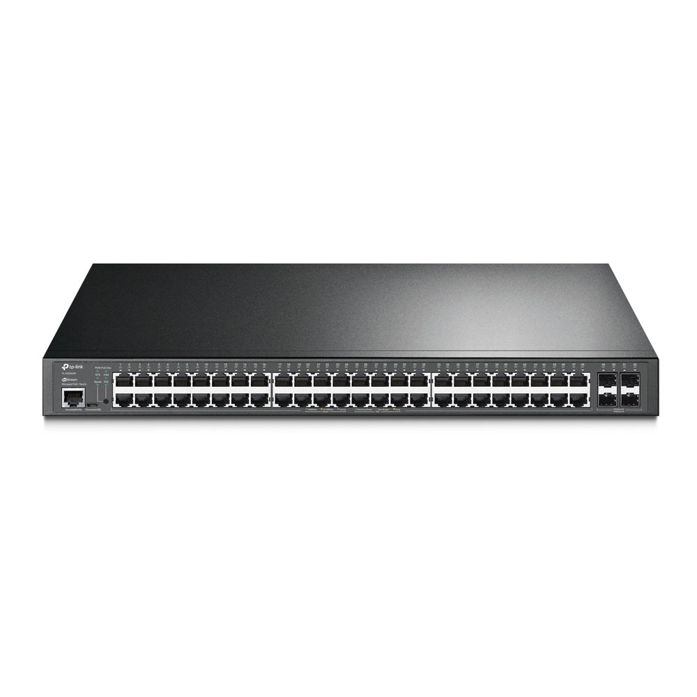 TP-Link SG3452P Omada 52-Port Gigabit L2+ Managed Switch with 48-Port PoE+, Integration with Omada SDN Controller,Static Routing, 802.1Q VLAN, QinQ