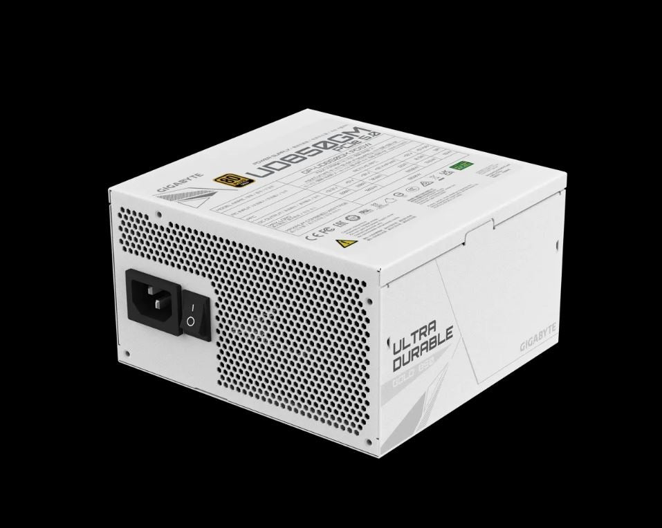 Gigabyte UD850GM PG5 850W ICE ATX PSU Power Supply 80 PLUS GOLD Fan Type 120mm Hydraulic Bearing(HYB)fan >100,000 hours