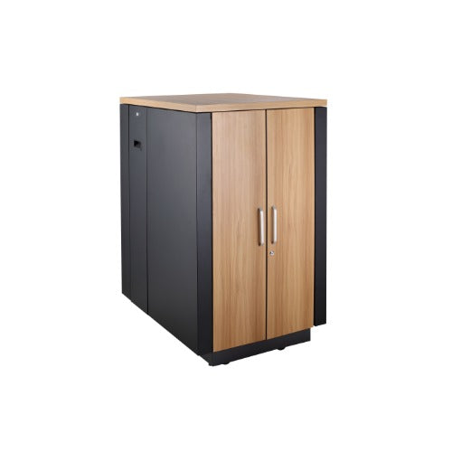 LDR Assembled Soundproof 18U Cabinets ( Black and Wood Color), 3 Pcs Low Noise
