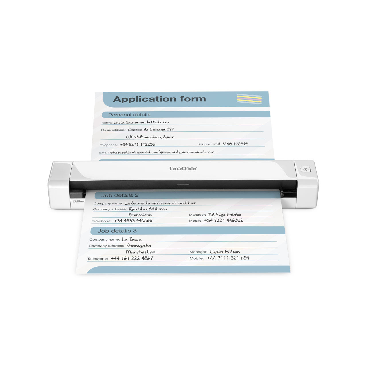 Brother DS-640 MOBILE DOCUMENT SCANNER 15 ppm Mono & Colour (300dpi) USB Bus Power