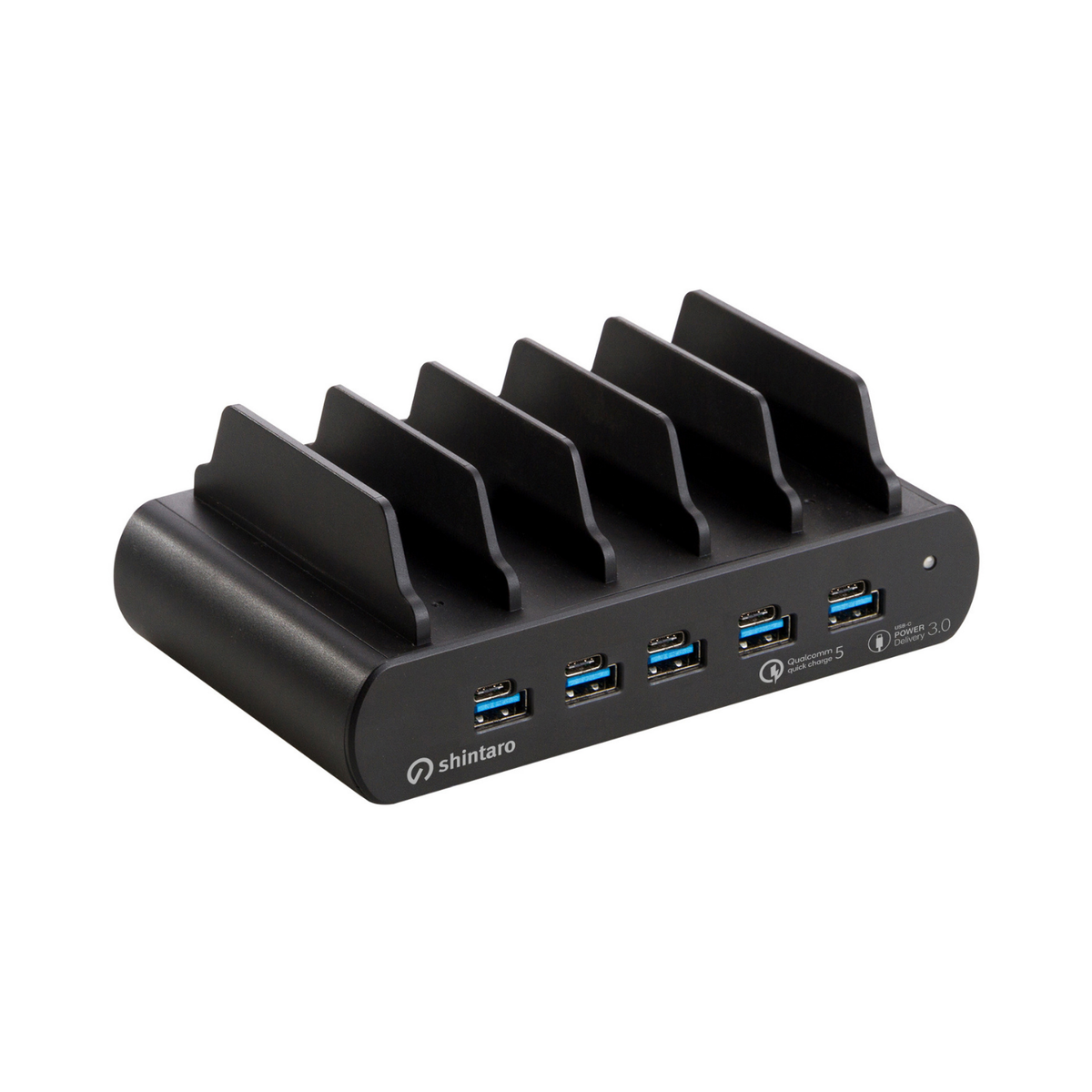 Shintaro 5-Port USB-A & USB-C PD 3.0 150W GaN Charger w/Bays