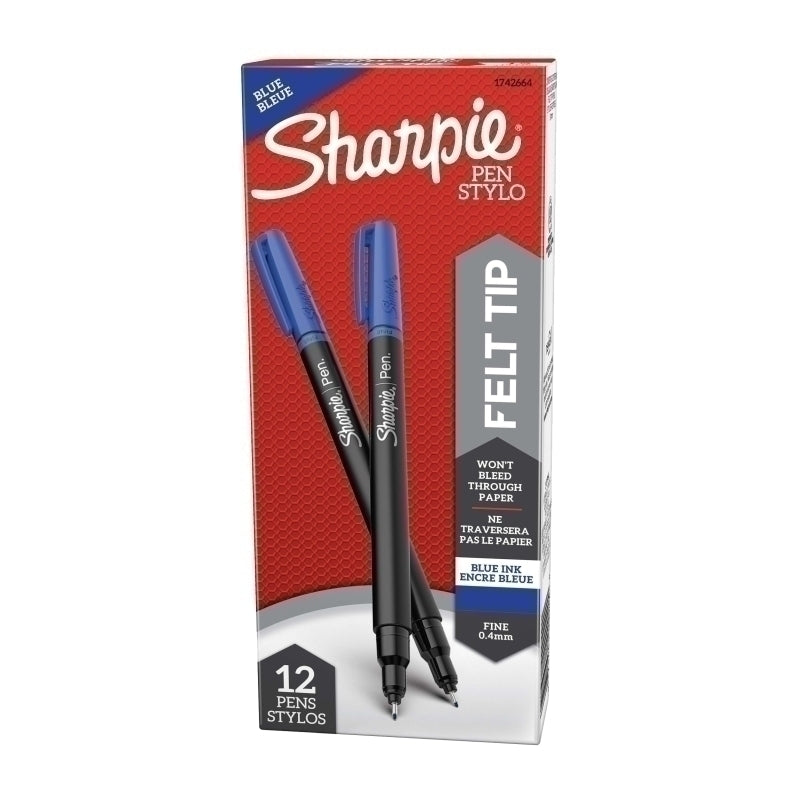 Sharpie 笔 细线笔 蓝色 Bx12